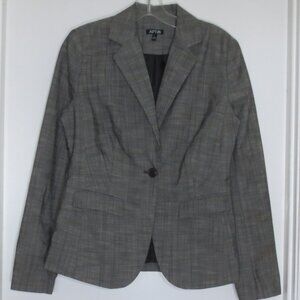 Apt.9 Blazer Suit Jacket in Multi-tone Gray Cotton Blend Classic Tailored Size 6